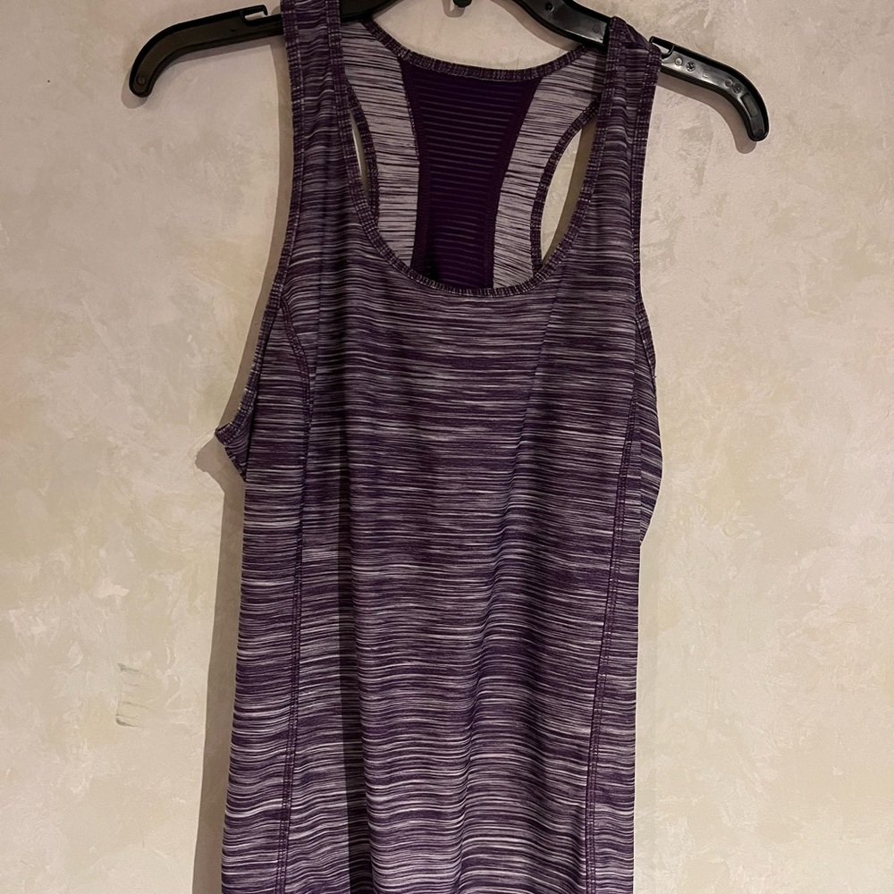Danskin Purple Striped Women's Tank Top